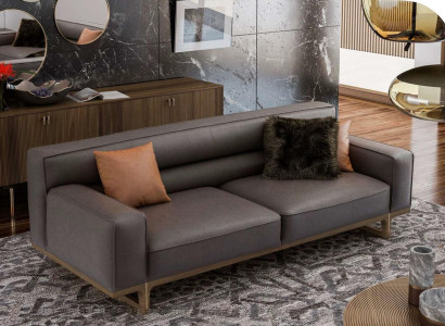 Grauer Dreisitzer Moderne Luxus Couch Wohnzimmermöbel Wohnzimmer Sofa
